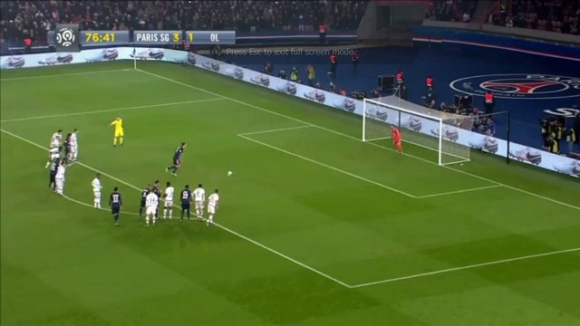 Zlatan Ibrahimovic Goal | PSG - Lyon 4-1 Ligue 1 13-12-2015