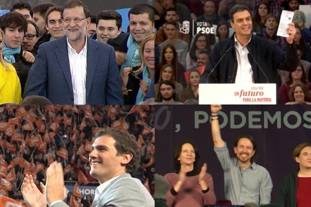 Candidatos a elecciones piden voto a una semana del 20D