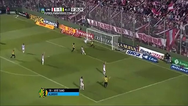 Gol de Sand. Unión 1 - Aldosivi 2. Liguilla Pre-Sudamericana. Primera División 2015. FPT.