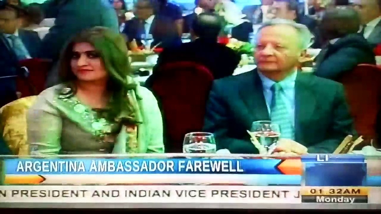 Argentina Ambassador Farewell at Serena Islamabad Report for PTV World by Raza Khan