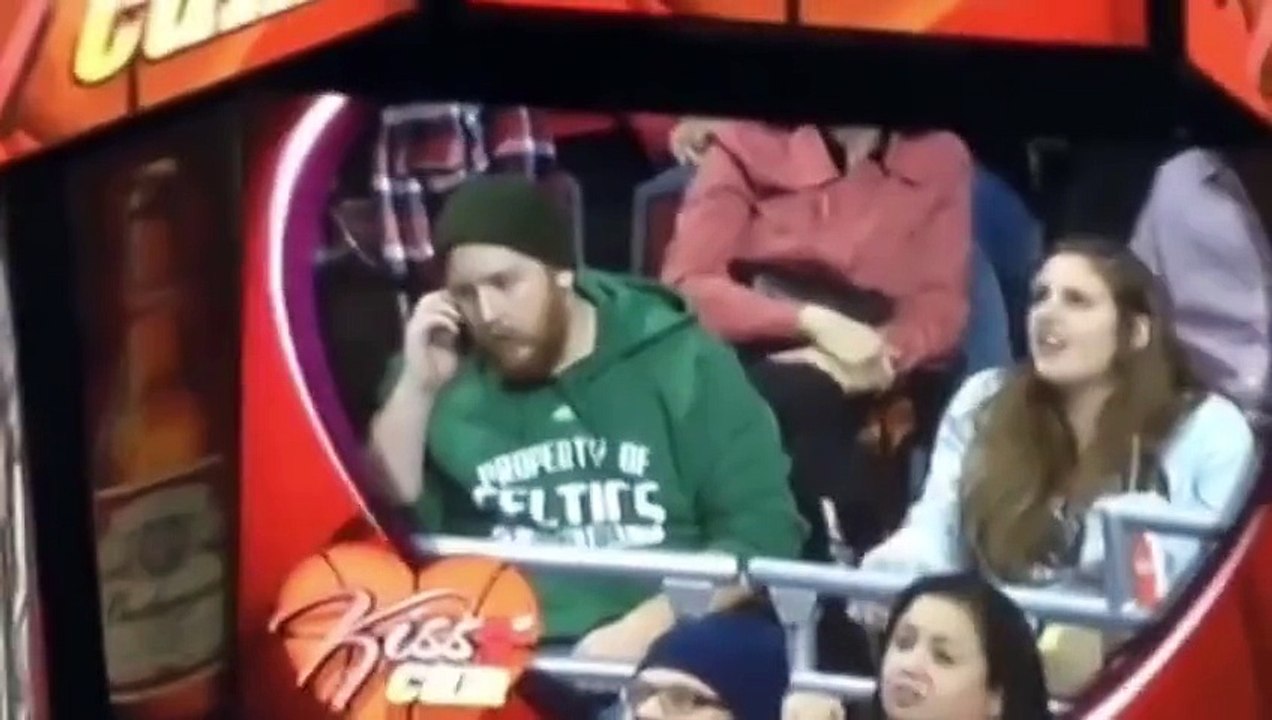 Benny the bull kiss cam steals Celtics fan girlfriend