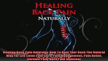 Healing Back Pain Naturally How To Heal Your Back The Natural Way For Life Joint Pain
