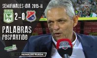Reinaldo Rueda tras el 2-0 de Nacional a Medellín · Liga Águila 2015-II (semifinales, vuelta)