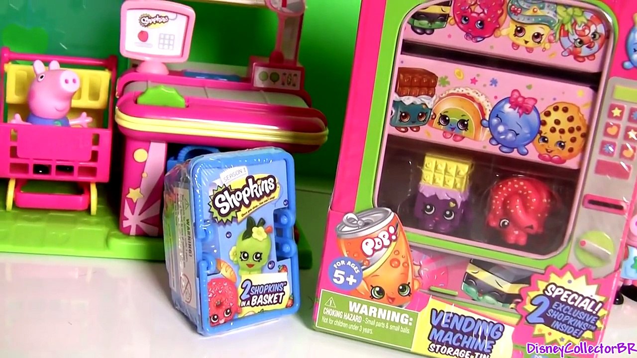 SHOPKINS VENDING MACHINE Disney Frozen Princess Anna Shopping with George From Peppa Pig N