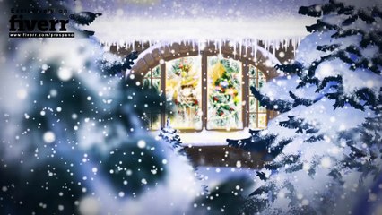 New Year Christmas Greeting night home