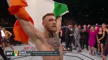 UFC 194- Conor McGregor and Jose Aldo Octagon Interview
