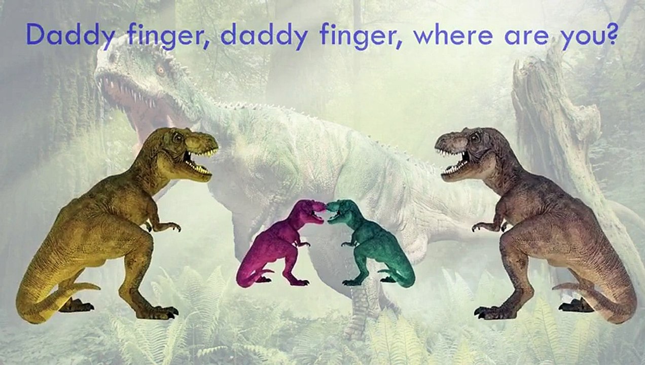 Finger Family Dinosaurs 3D | T-Rex Daddy Finger Nursery Rhyme 3D