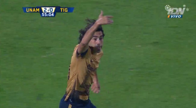 GOL Matías Britos - PUMAS VS TIGRES 2-0 GOL FINAL VUELTA Liga MX Apertura 2015 [HD]