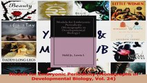 Read  Models for Embryonic Periodicity Monographs in Developmental Biology Vol 24 Ebook Free