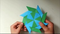 How To Make A Transforming 8-Pointed Ninja Star!. (Origami)