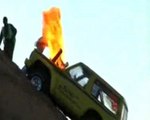 ^ Runaway Truck Catches Fire Rolls Into Crowd