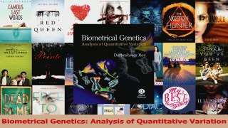 Biometrical Genetics Analysis of Quantitative Variation PDF