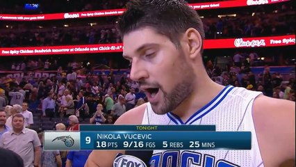 Nikola Vucevic -- Orlando Magic vs. L.A. Lakers postgame 11/11/2015