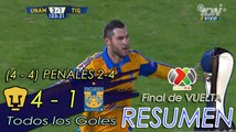 PUMAS VS TIGRES 4-1 (PENALES 2-4) GOLES RESUMEN GRAN FINAL Liga MX Apertura 2015 [HD]