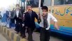 Childrens of School at Peshawar Chanting Go Nawaz Go on the Arrival of Prime Minister at Peshawar