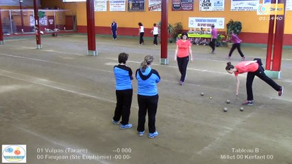 Mène 2, Finale du Super 16 féminin, Vulpas contre Fieujean, Sport Boules, Tarare 2015