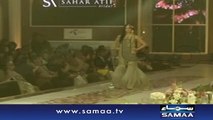 A model fell during catwalk in fashion show in Lahore