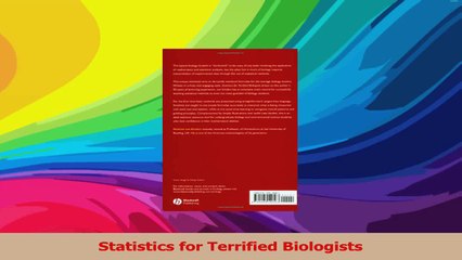 Statistics for Terrified Biologists PDF