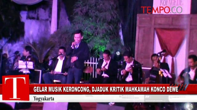 Gelar Musik Keroncong, Djaduk Kritik Mahkamah Konco Dewe