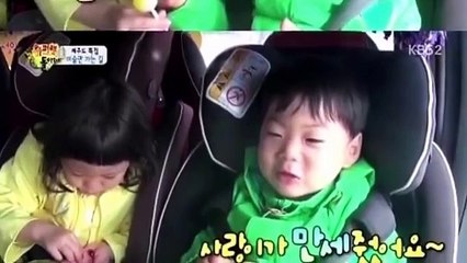 秋山成勲の娘サランちゃん、ソン・イルグクの息子マンセ君とキス