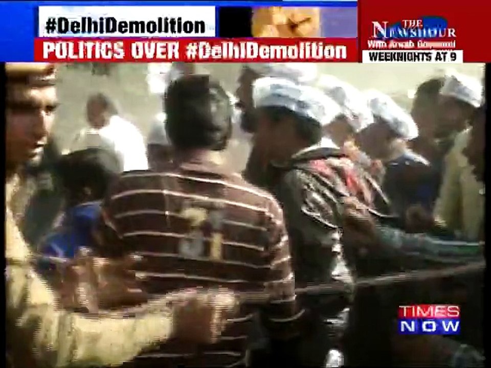 Rahul Gandhi Visits Demolition Site In Delhi
