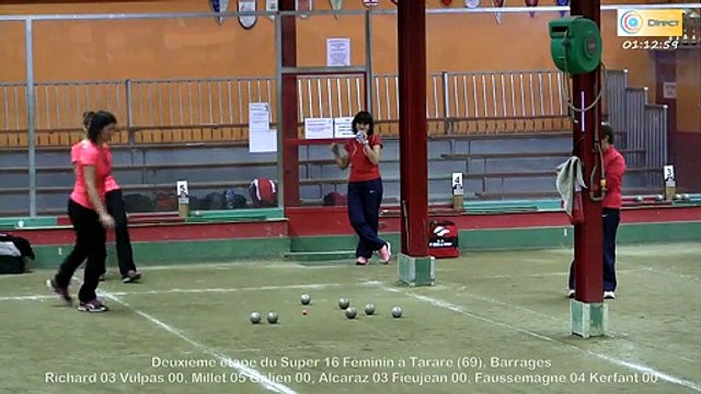 Barrages, Super 16 féminin, Sport Boules, Tarare 2015