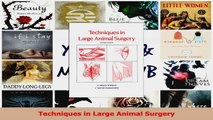 Techniques in Large Animal Surgery Read Online