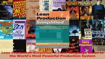 Read  Lean Production Simplified A PlainLanguage Guide to the Worlds Most Powerful Production Ebook Online