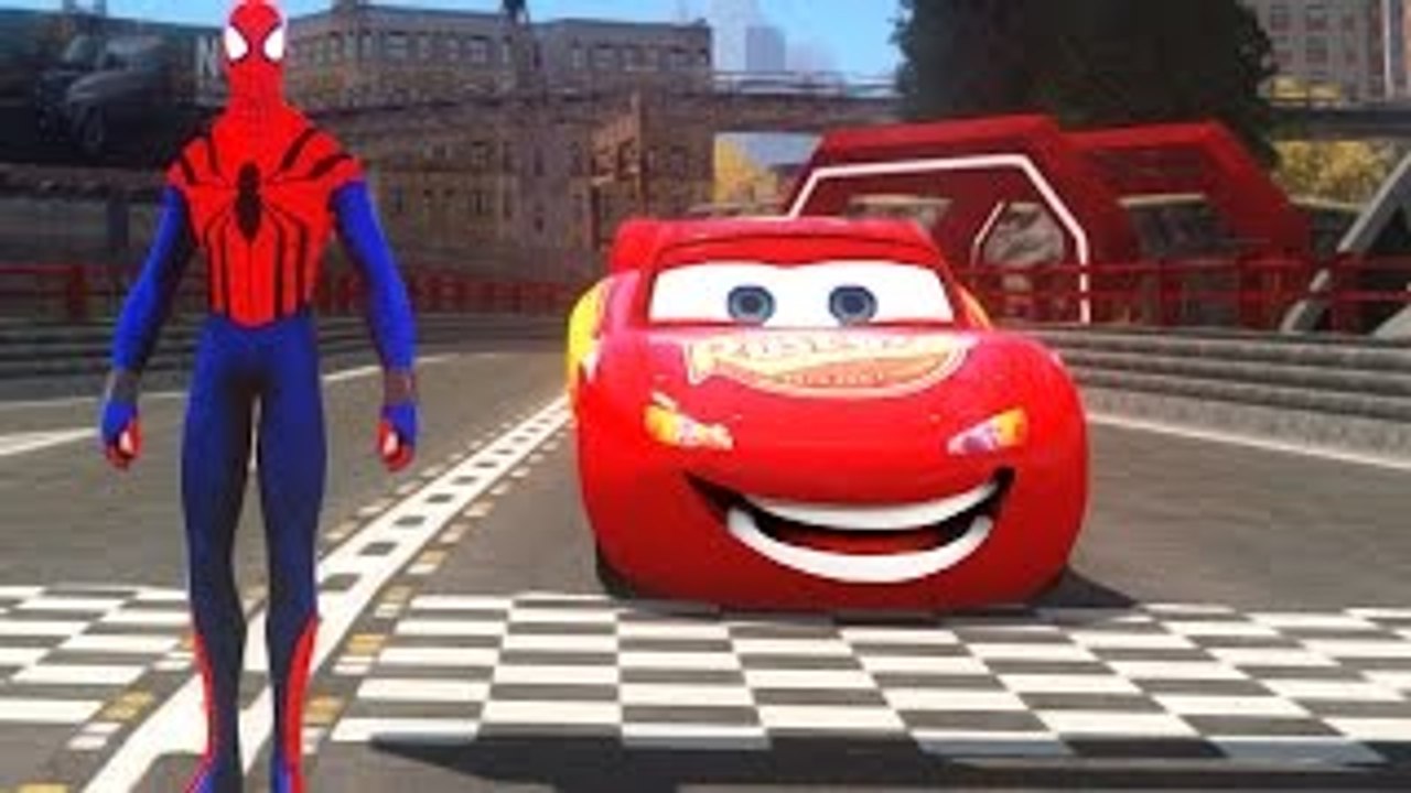 EXTREME MCQUEEN CARS LOOPING ! and Fun with The Amazing Spider Man