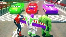 Spider Man Hulk Toy Story Buzz Lightyear & Ramone Epic Race Disney Cars Lightning McQueen