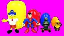 Funny Surprise Eggs Imaginext Toys Spongebob Superman Teenage Mutant Ninja Turtles TMNT Mi