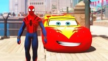 Disney Cars Pixar Spiderman Nursery Rhymes & Lightning McQueen Colors (Children Songs with