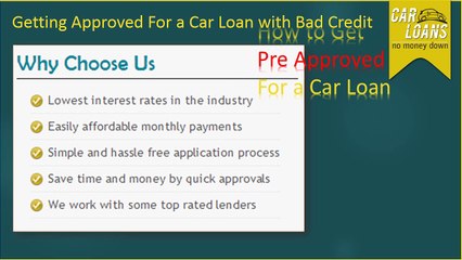How to Get Pre Approved For a Car Loan
