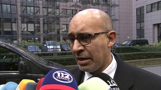 Arrivée et déclaration d'Harlem DÉSIR au Conseil Affaires étrangères de l'UE