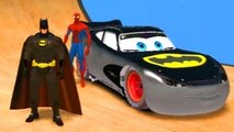 Batman with his Custom Disney Batman Cars Flash McQueen and Spiderman Epic Jump