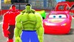 HULK vs RED HULK Epic Race with Lightning McQueen Disney Pixar Green Cars !