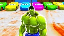 HULK Smash Disney Pixar CARS MCQUEEN Lightning colors Green, Pink, Yellow, Blue