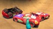 Nursery Rhymes Fun Disney Frozen Princess with Lightning McQueen Red Colors, Elsa Snow Queen, Anna