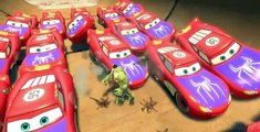 Disney Kids Rhymes Pixar Cars Spiderman Lightning McQueen! HULK SMASH PARTY CARS