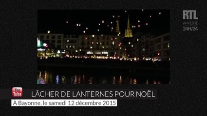 Pour Noël, des lanternes brillent dans le ciel de Bayonne
