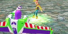 Nursery Rhymes Buzz Lightyear meets Lightning Cars & Fun Disney Pixar Woody Toys Story