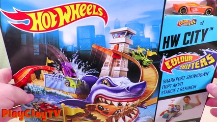 HOT WHEELS Color Shifters Sharkport Showdow Mega Pack Play Set time to play PlayClayTV