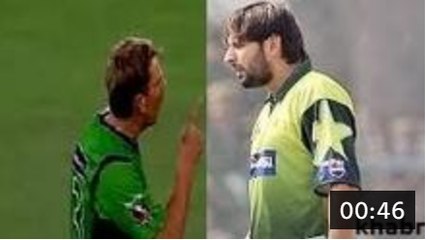 Shahid Afridi And Shane Warne Biggest Fight in Sledges T 20 History