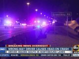 Wrong-way driver causes head-on crash