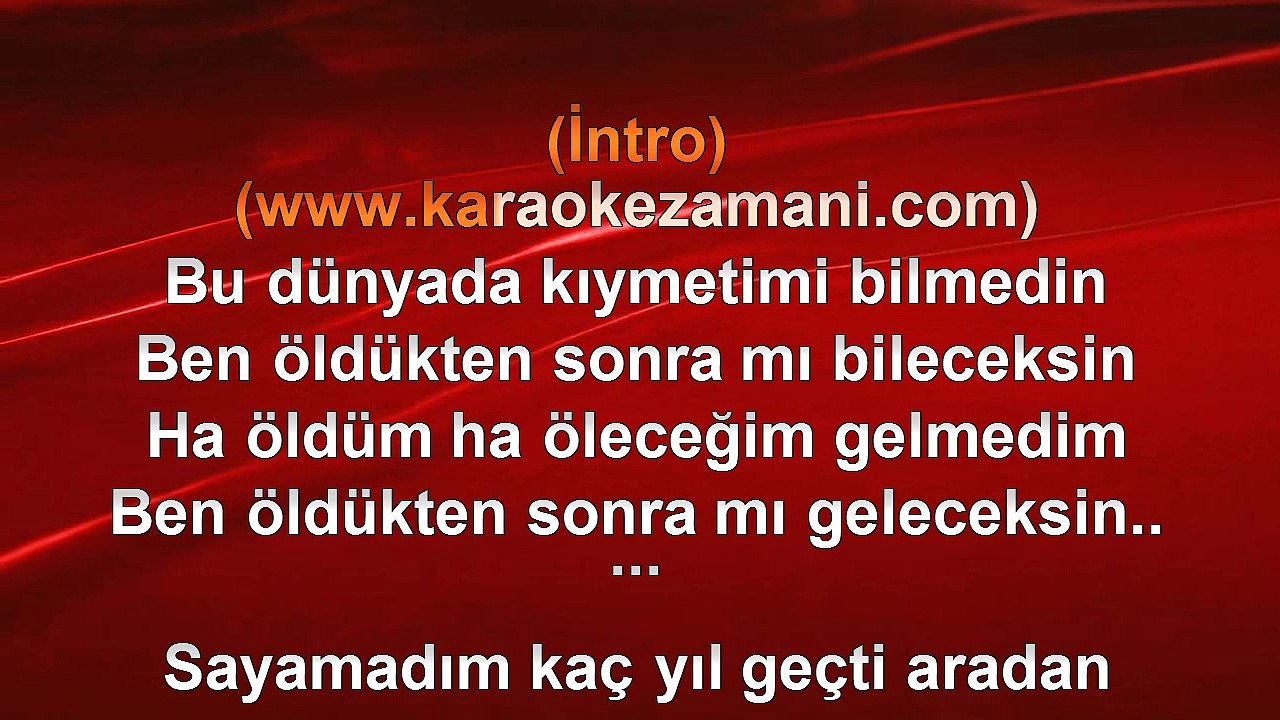 Ünzile - Ben Öldukten Sonra Mi Geleceksin - (2009) TÜRKÇE KARAOKE
