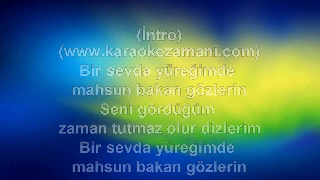 Vahdet Güney - Bir Sevda Yüreğimde - 2011 TÜRKÇE KARAOKE