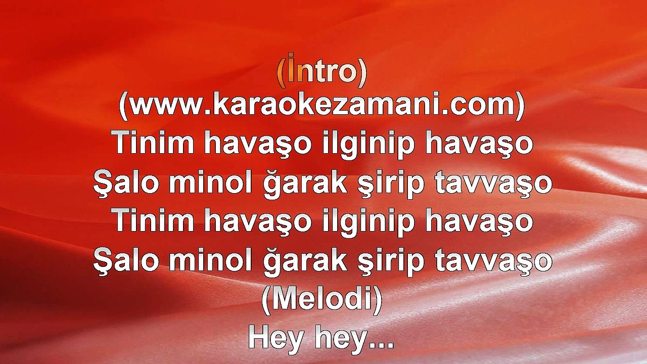 Vahdet Güney - Tinim Havvaşo - 2011 TÜRKÇE KARAOKE