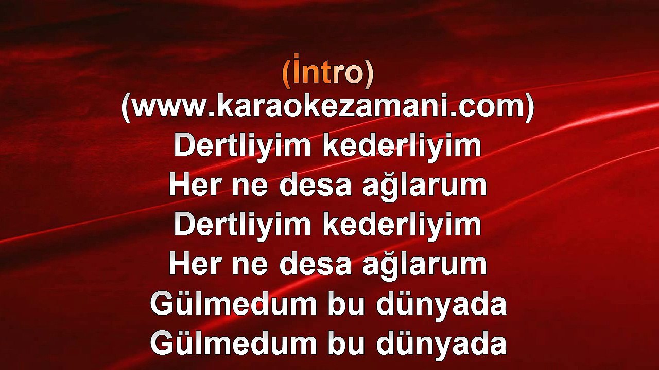 Volkan Konak - Dertliyim Kederliyim - 2006 TÜRKÇE KARAOKE