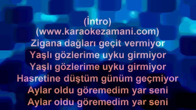 Volkan Konak - Zigana Dagları - 2003 TÜRKÇE KARAOKE