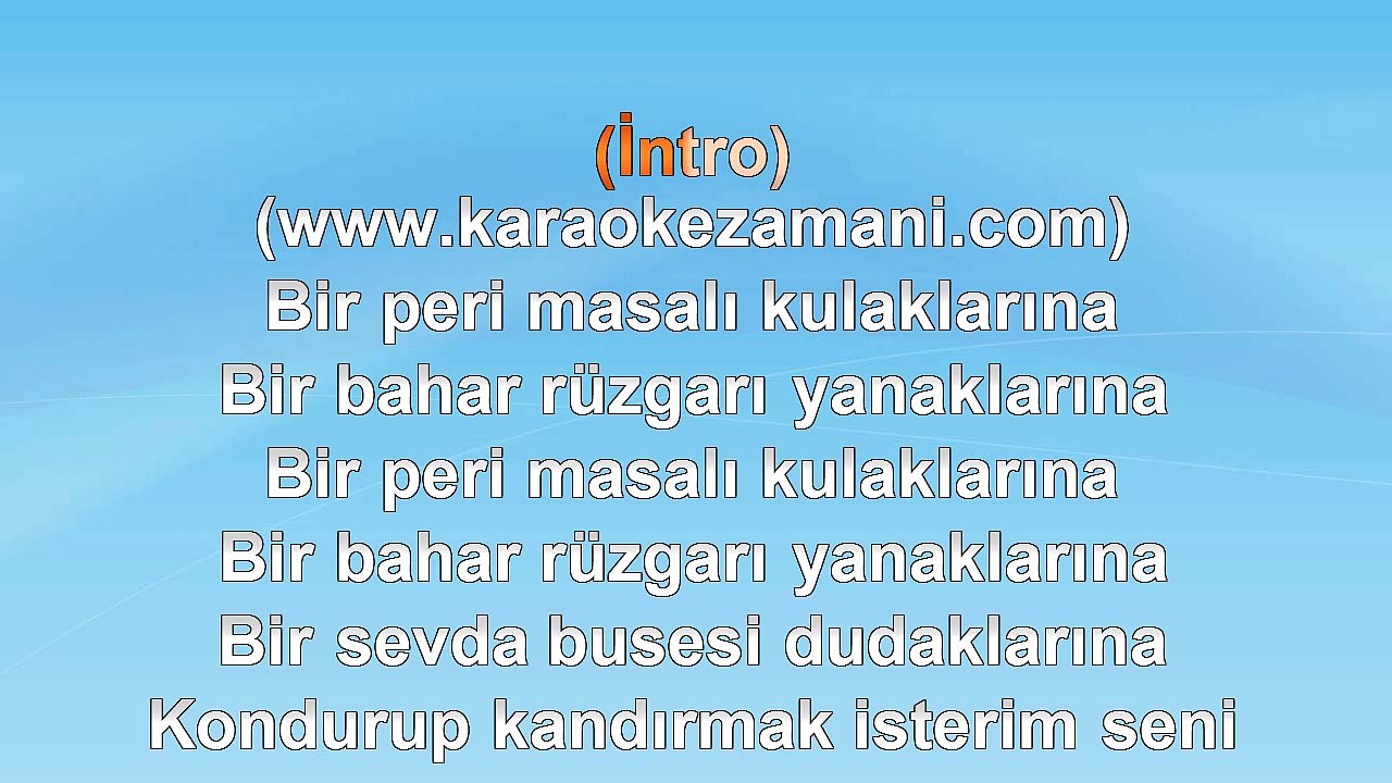 Yeşim Salkım - Bir Peri Masalı Kulaklarına - 2012 TÜRKÇE KARAOKE